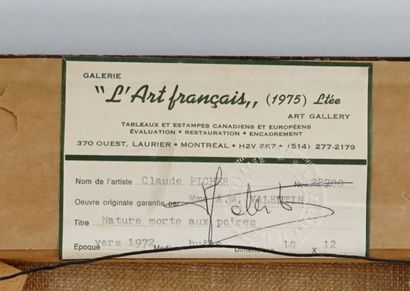 PICHER, Claude (1927-1998)

