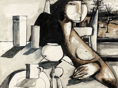 ARCHAMBAULT, Luc (1954-)
Sans titre - Attablée
Encre...