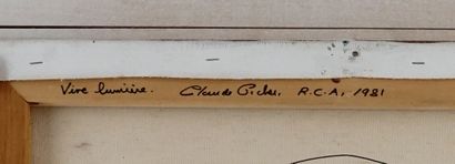 PICHER, Claude (1927-1998)
