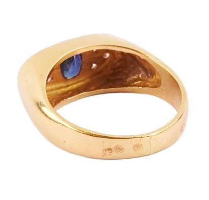 OR 18K, SAPHIR, DIAMANTS / 18K ,SAPPHIRE,...