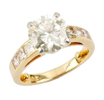 OR 14K, DIAMANT 2.96 CT / 14K GOLD, 2.96...