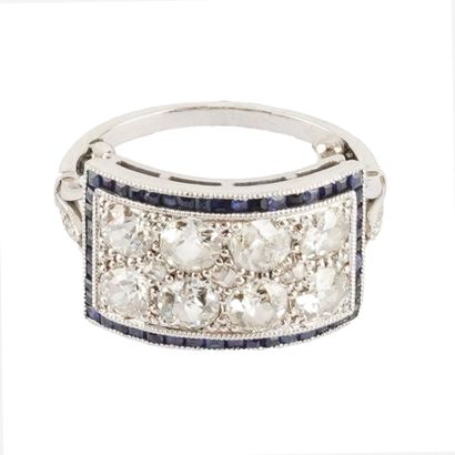 PLATINE, DIAMANTS, SAPHIRS / PLATINUM, DIAMONDS,...
