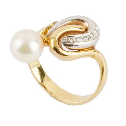 YUKIKO, OR 18K, PERLE, DIAMANTS / 18K GOLD,...