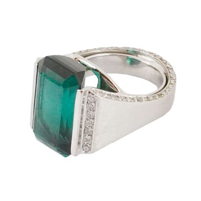 OR 18K, TOURMALINE, DIAMANTS / 18K GOLD,...