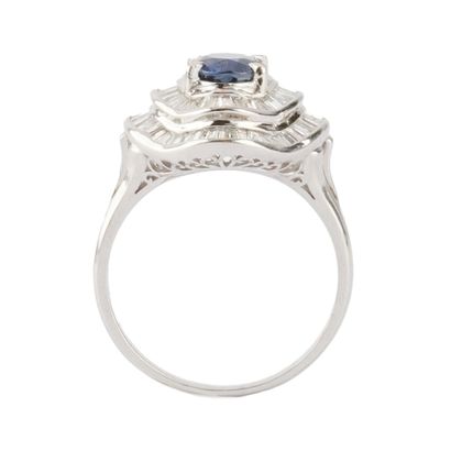 PLATINE, SAPHIR 1.97 CT, DIAMANTS / PLATINIUM,...