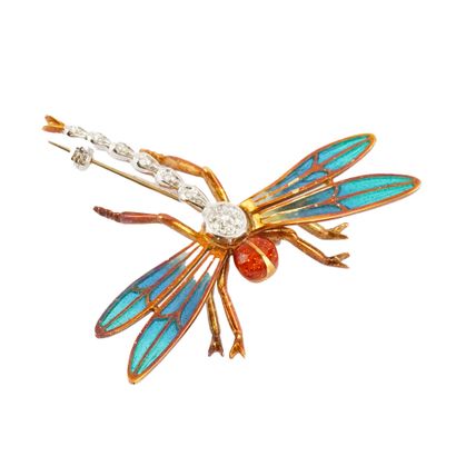 OR 18K, DIAMANTS / 18K GOLD, DIAMONDS
Broche...
