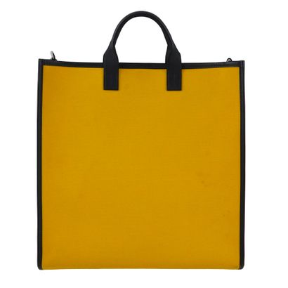 HERMÈS
Sac Hermès fourre-tout en toile jaune...