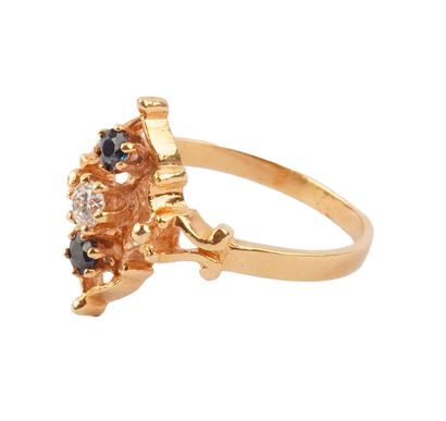 OR 18K, SAPHIR, DIAMANTS / 18K GOLD, SAPPHIRE,...
