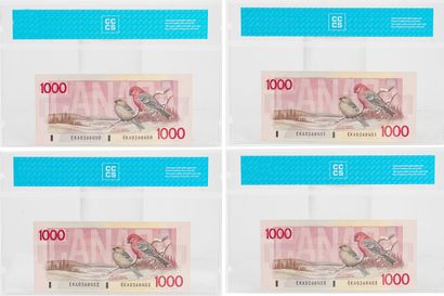 1000 DOLLARS 1988 AU-55
Ensemble de quatre...