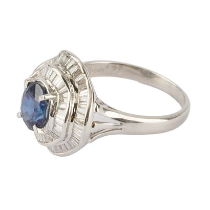 PLATINE, SAPHIR 1.97 CT, DIAMANTS / PLATINIUM,...