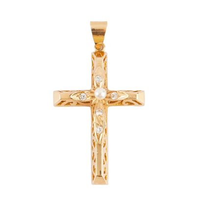 OR 18K / 18K GOLD
Pendentif croix en or jaune...