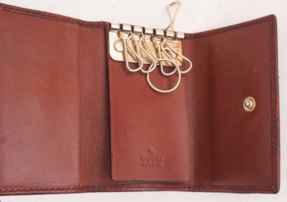GUCCI
Gucci Monogram brown leather key ring...