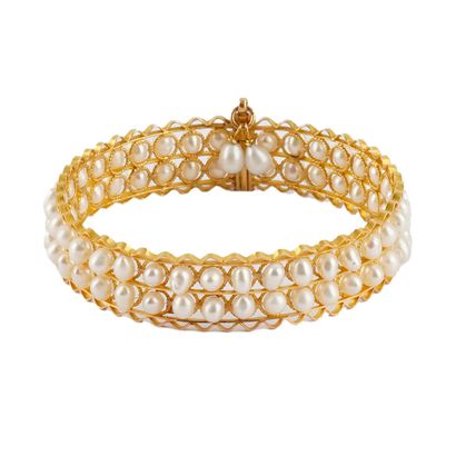OR 10K, PERLES / 10K GOLD, PEARLS
Bracelet...