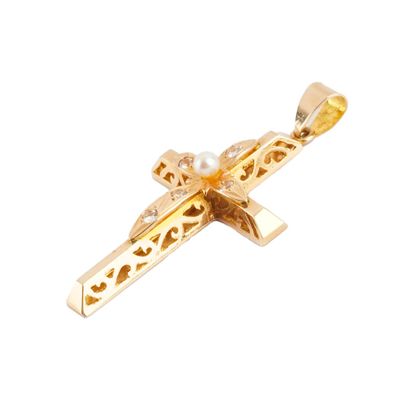 OR 18K / 18K GOLD
Pendentif croix en or jaune...