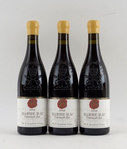 Barbe Rac 2019, M. Chapoutier - 3 boutei...