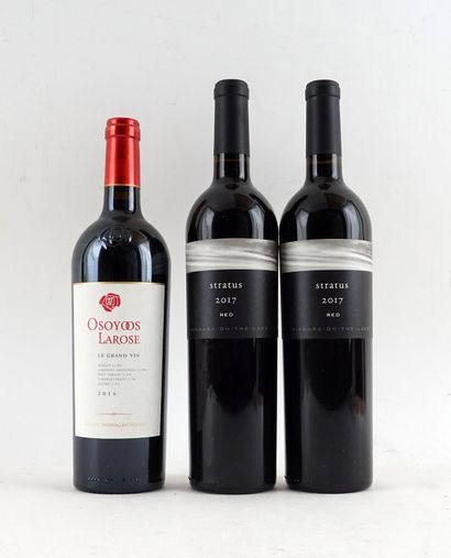 Stratus Red 2017
Niagara VQA
Niveau A
2 bouteilles

Osoyoos...