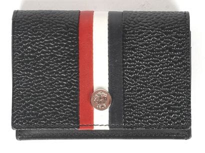 THOM BROWNE
Petit porte-monnaie en cuir noir...