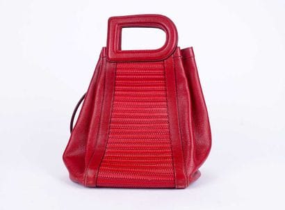 DELVAUX
Sac Delvaux en cuir bourgogne, deux...