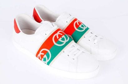 GUCCI
Baskets Gucci Ace en cuir blanc ornées...