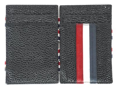 THOM BROWNE
Petit porte-monnaie en cuir noir...