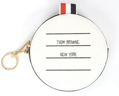 THOM BROWNE
Porte-monnaie en cuir blanc et...