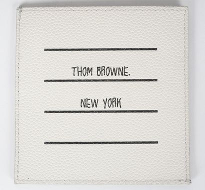 THOM BROWNE
Porte-monnaie en cuir noir et...