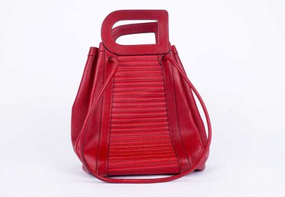 DELVAUX
Sac Delvaux en cuir bourgogne, deux...