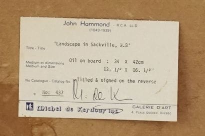 HAMMOND, John A. (1843-1939)
