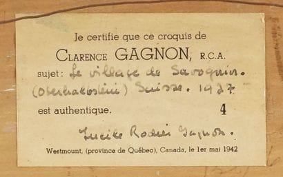 GAGNON, Clarence Alphonse (1881-1942)
