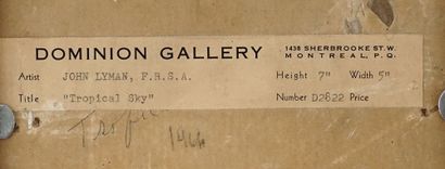 LYMAN, John Goodwin (1886-1967)
