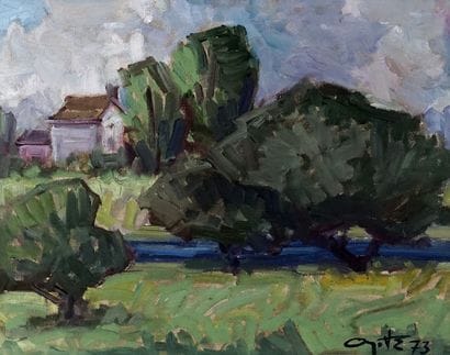 AYOTTE, Léo (1909-1976) 
Untitled - Landscape
Oil...