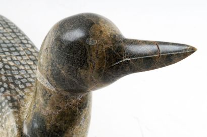 INUIT SCHOOL (20th c.)
Loon
Soapstone
H:...