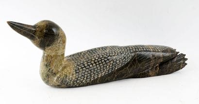 INUIT SCHOOL (20th c.)
Loon
Soapstone
H:...