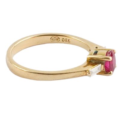OR 18K, RUBIS, DIAMANTS / 18K GOLD, RUBY,...