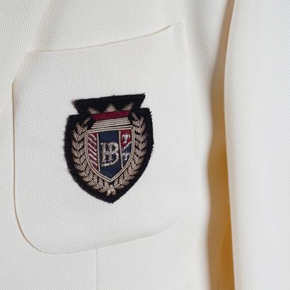 HUGO BOSS
Cream wool tailored jacket embellished...