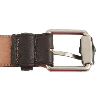 GUCCI 
Ceinture de cuir marron avec boucle...