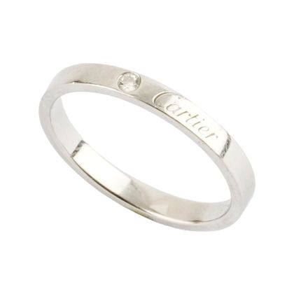 CARTIER 
Bague Cartier en platine sertie...