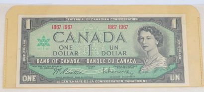 CANADA
Lot de billets comprenant:
- un billet...