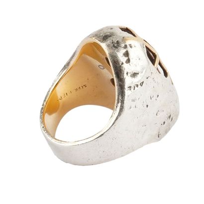 BASSANI, OR, ARGENT, DIAMANTS
Bague Bassani...