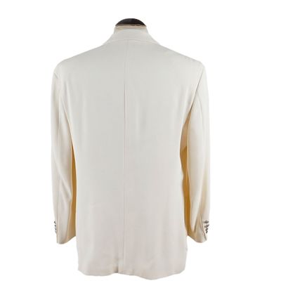 HUGO BOSS
Cream wool tailored jacket embellished...
