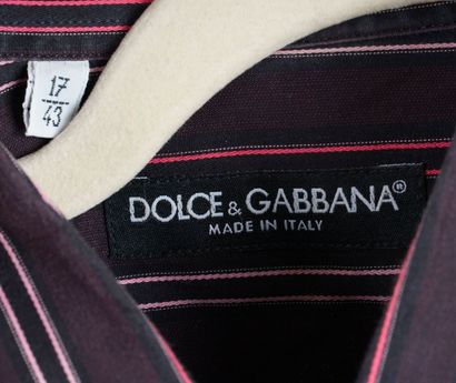 DOLCE GABBANA
Chemise marron aux rayures...