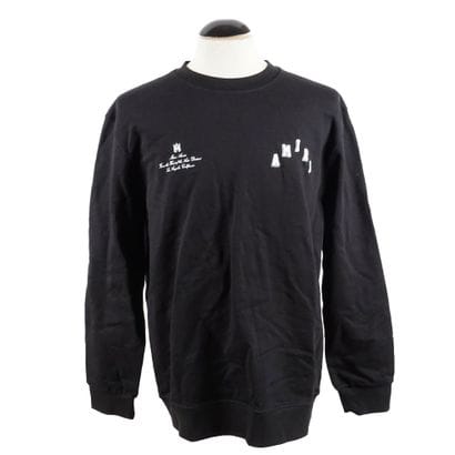 AMIRI 
Pull noir avec logotypes blancs au...