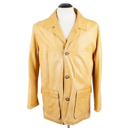 PALZILERI
Camel leather jacket with two outside...