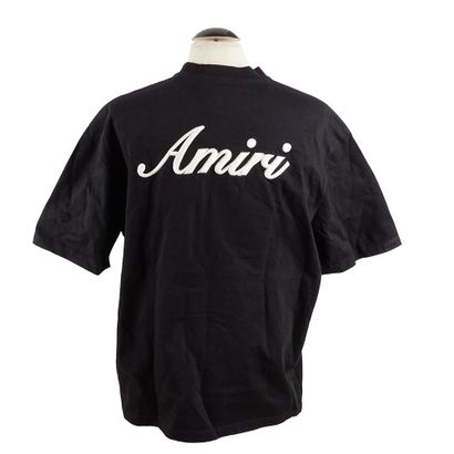 AMIRI 
Pull noir avec logotype brodé au fil...