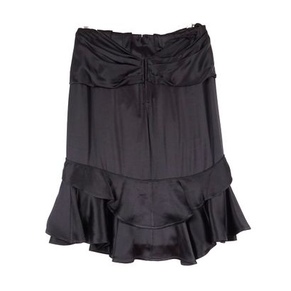 YVES SAINT LAURENT
Black lined silken skirt...