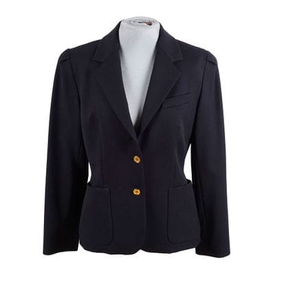 CELINE
Navy blue tailored jacket fastened...