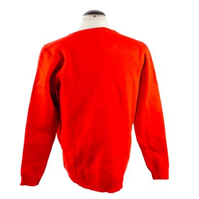 HUGO BOSS 
Tricot rouge avec logotype au...
