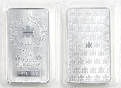 10oz ARGENT 0.9999
Lingot 