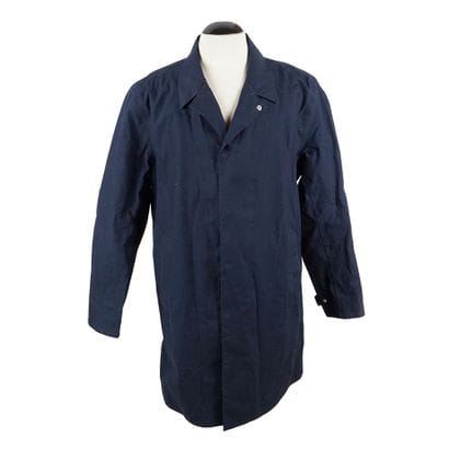 THEORY
Waterproof coat in blue cotton. Close...