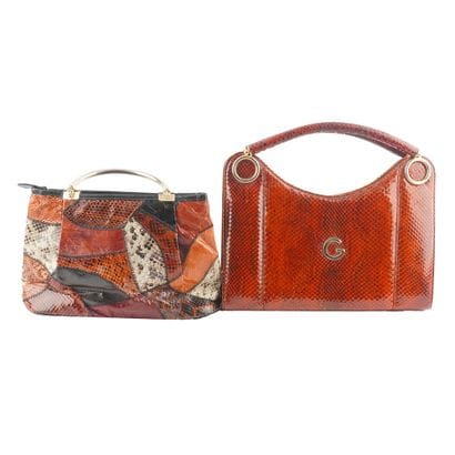 SACS / BAGS
Sac à main vintage en cuir exotique,...